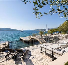 5 bedroom beachfront villa with pool on Ciova Island, Trogir, sleeps 12